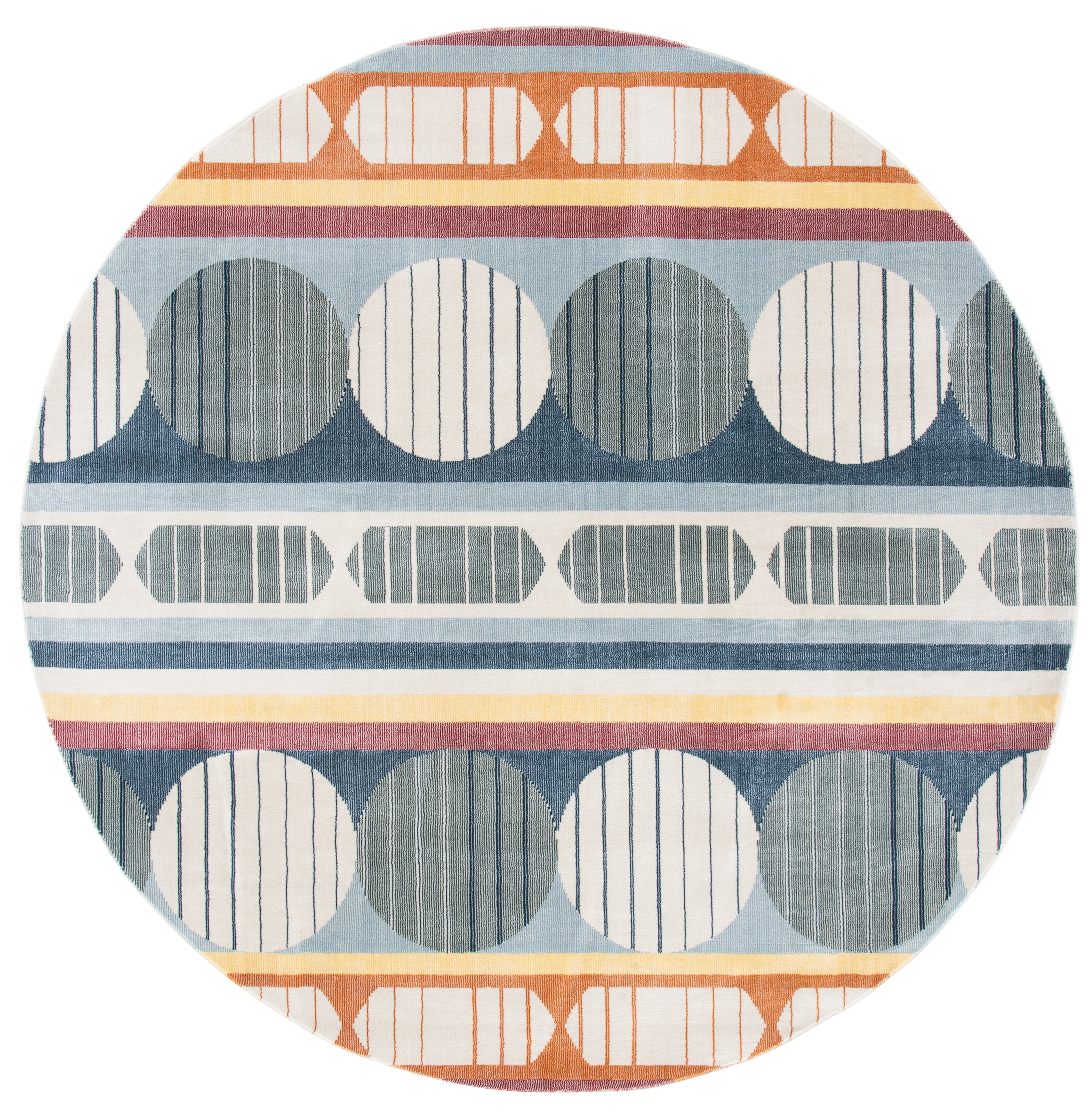 SAFAVIEH Orwell Dusko Abstract Area Rug, Blue/Yellow, 6'7