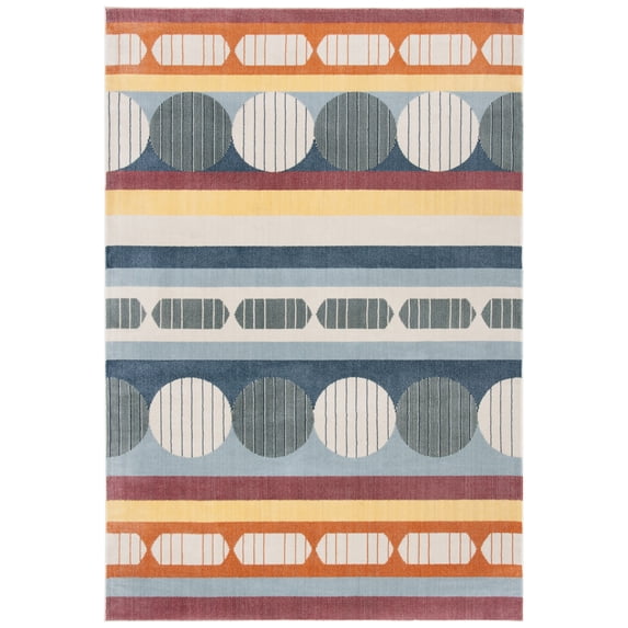 SAFAVIEH Orwell Dusko Abstract Area Rug, Blue/Yellow, 9' x 12'