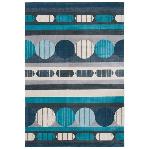 SAFAVIEH Orwell Dusko Abstract Area Rug, Grey/Aqua, 9' x 12'