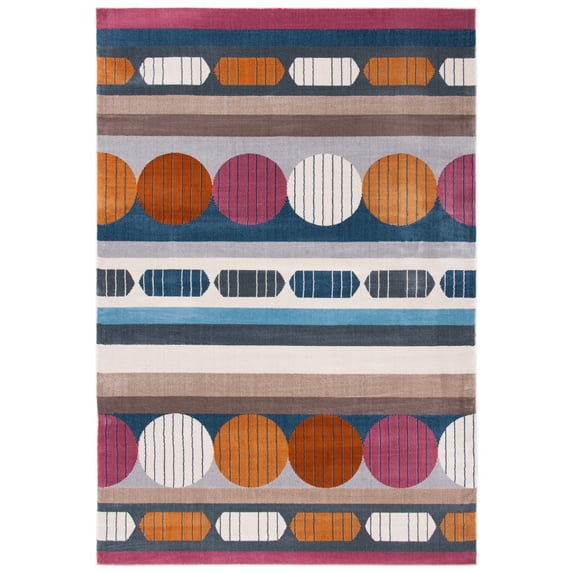 SAFAVIEH Orwell Dusko Abstract Area Rug, Grey/Orange, 4' x 6'