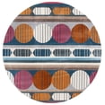 thumbnail image 1 of SAFAVIEH Orwell Dusko Abstract Area Rug, Grey/Orange, 6'7" x 6'7" Round, 1 of 8
