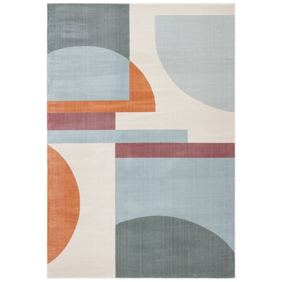 SAFAVIEH Orwell Hayden Abstract Area Rug, Ivory/Blue, 10' x 14'