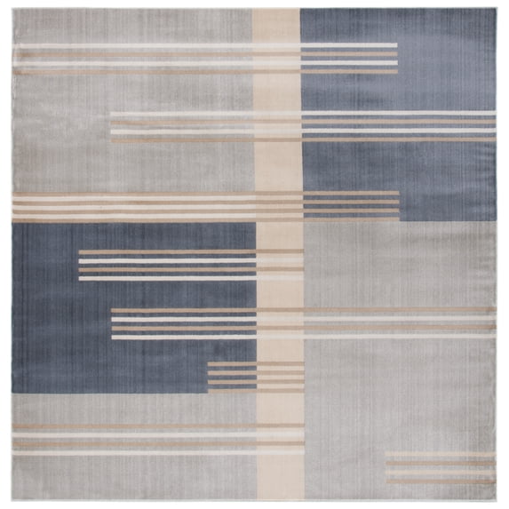 SAFAVIEH Orwell Linford Abstract Area Rug, Grey/Charcoal, 3' x 3' Square