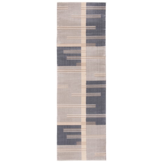 SAFAVIEH Orwell Linford Abstract Runner Rug, Grey/Charcoal, 2'2" x 5'