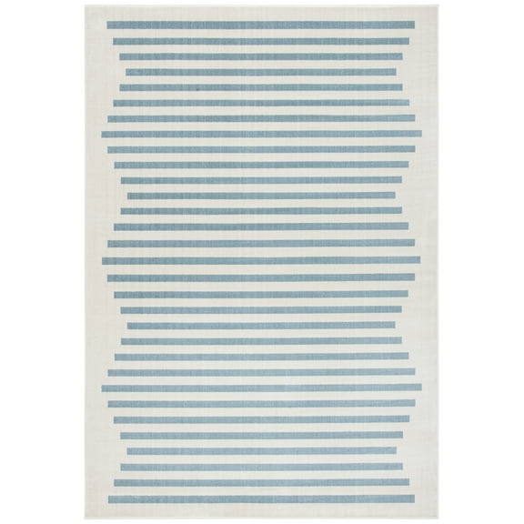 SAFAVIEH Orwell Rhetta Striped Area Rug, Ivory/Blue, 4' x 6'