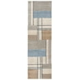 thumbnail image 1 of SAFAVIEH Orwell Stafford Abstract Runner Rug, Ivory/Taupe, 2'2" x 9', 1 of 7