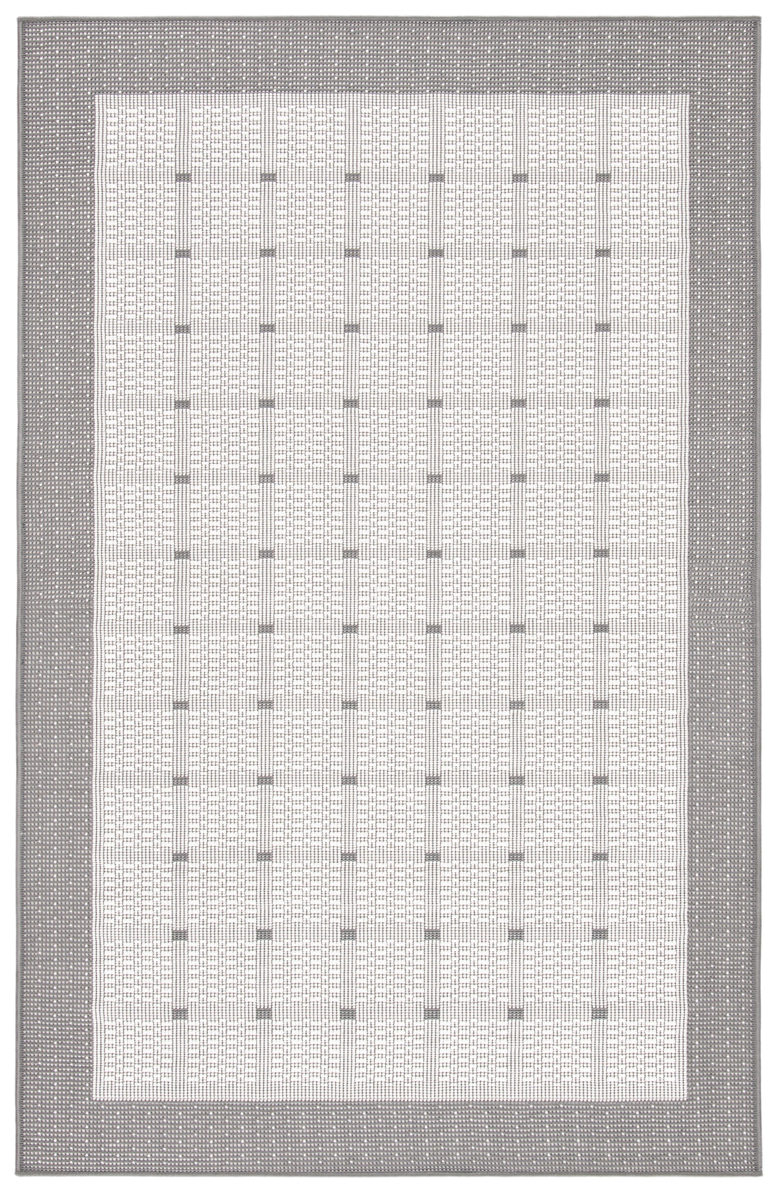 Bermuda Gray and Ivory 3' x 5' Synthetic Area Rug