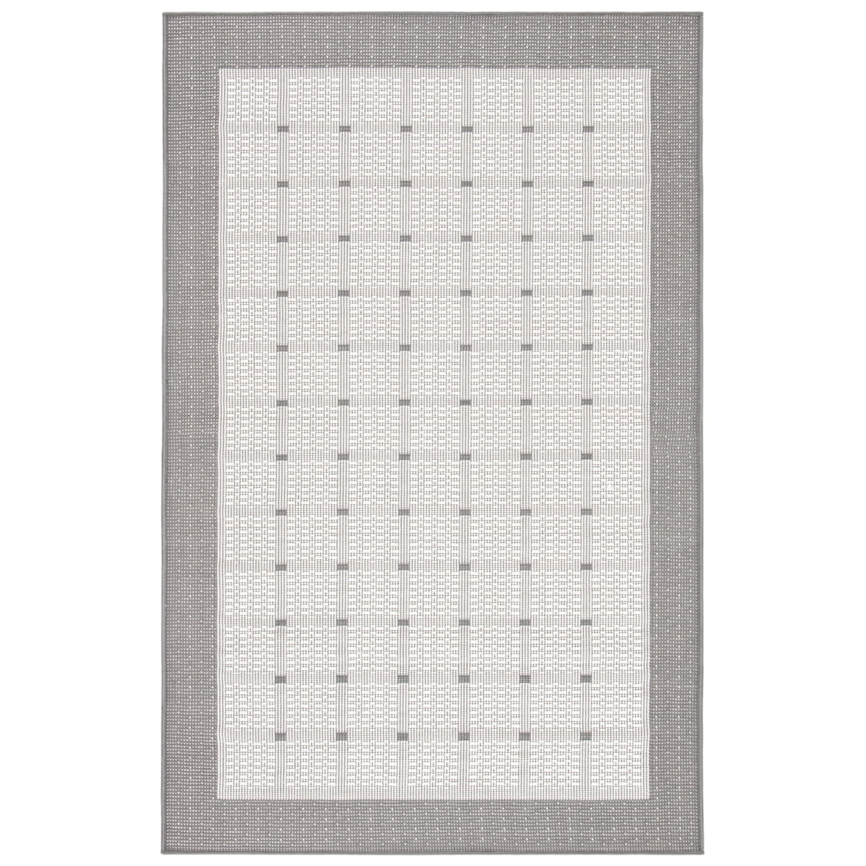 Bermuda Gray and Ivory 3' x 5' Synthetic Area Rug