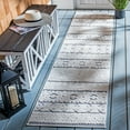 thumbnail image 1 of SAFAVIEH Cabana Allycia Geometric Indoor/Outdoor Runner Rug, Ivory/Gray, 2'2" x 9', 1 of 13