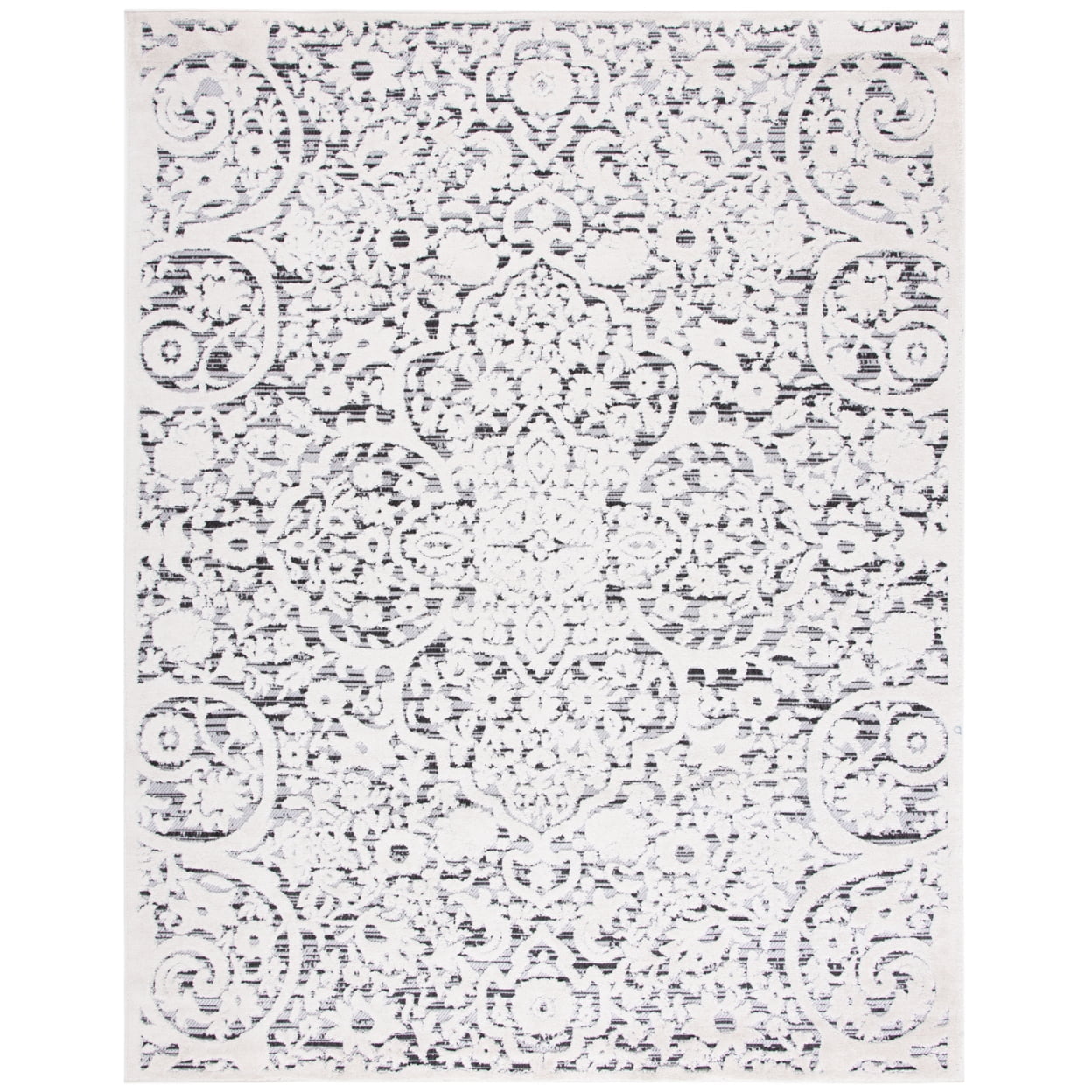 Cabana Ivory and Gray Geometric Indoor/Outdoor Rug