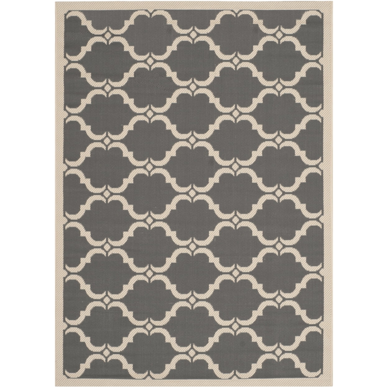 Gray 5' x 7' Synthetic Easy Care Rectangular Rug