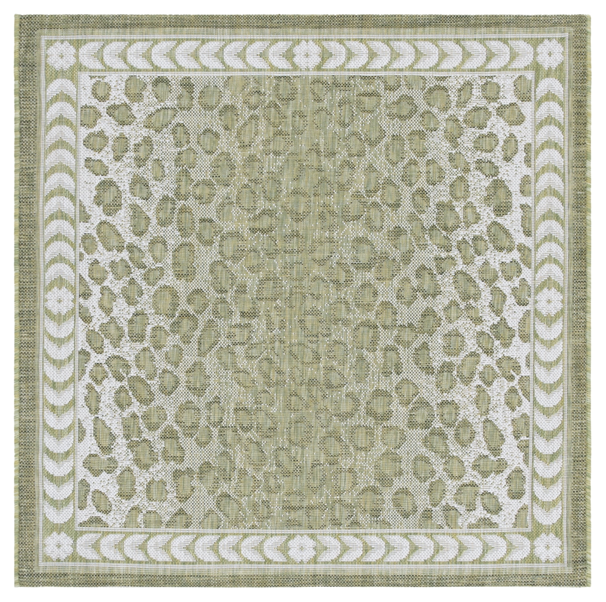 Safavieh Courtyard Candace Spotted Indoor/Outdoor Area Rug, Light Green ...