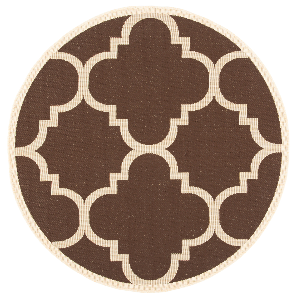 SAFAVIEH Outdoor CY6243204 Courtyard Collection Dark Brown Rug