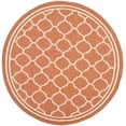 thumbnail image 1 of Safavieh Courtyard Alina Geometric Quatrefoil Indoor/Outdoor Area Rug, Terracotta/Bone, 7'10" x 7'10" Round, 1 of 10