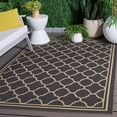 thumbnail image 1 of Safavieh Courtyard Alina Geometric Quatrefoil Indoor/Outdoor Area Rug, Anthracite/Beige, 5'3" x 5'3" Square, 1 of 16