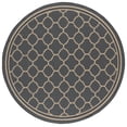 thumbnail image 1 of Safavieh Courtyard Alina Geometric Quatrefoil Indoor/Outdoor Area Rug, Anthracite/Beige, 6'7" x 6'7" Round, 1 of 13