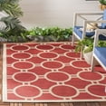 thumbnail image 1 of SAFAVIEH Outdoor CY6924-248 Courtyard Collection Red / Bone Rug, 1 of 10