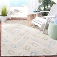 thumbnail image 1 of Safavieh Courtyard Ulric Chevron Indoor/Outdoor Area Rug, Beige/Aqua, 9' x 12', 1 of 9