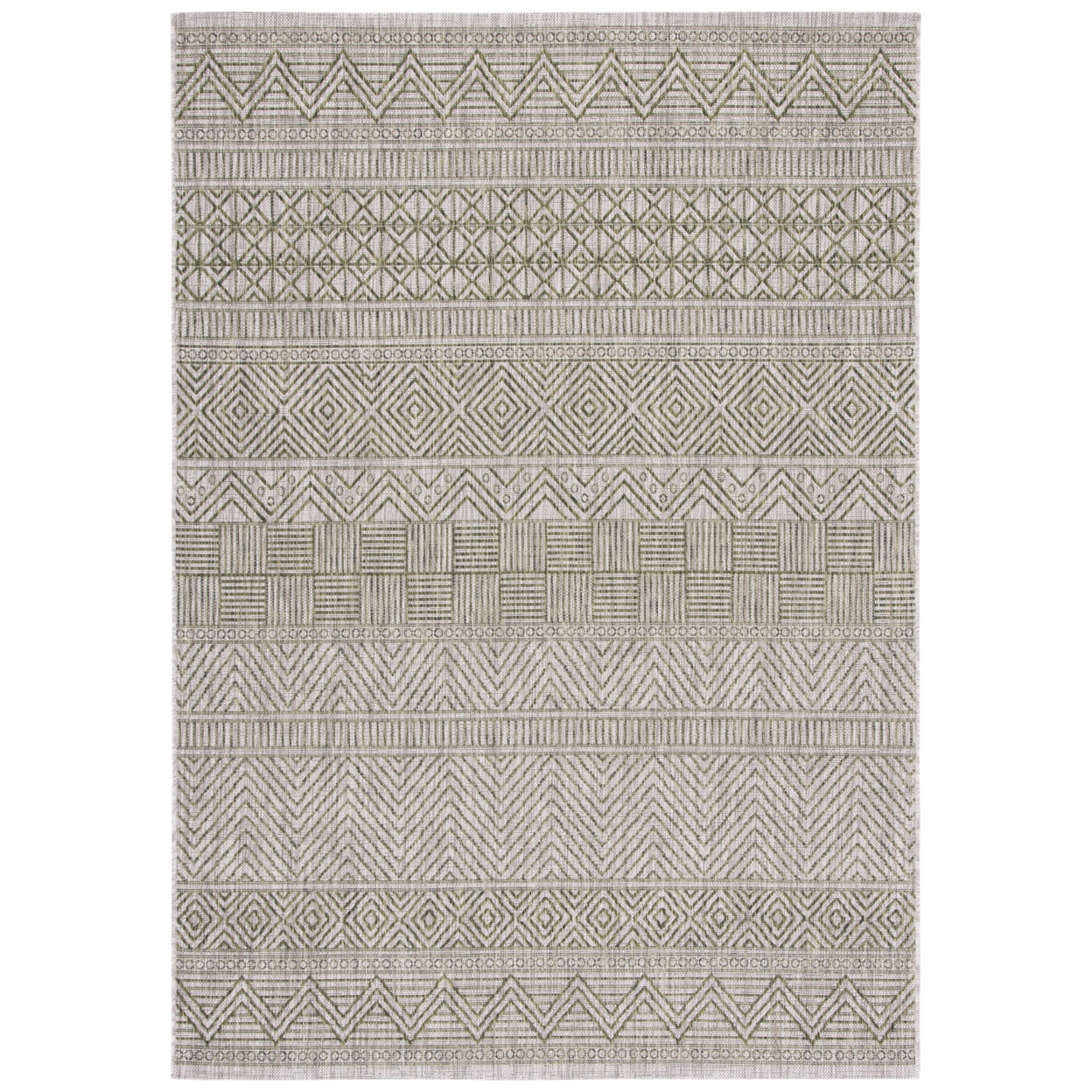 Easy-Care 5' x 7' Gray Synthetic Rectangular Area Rug
