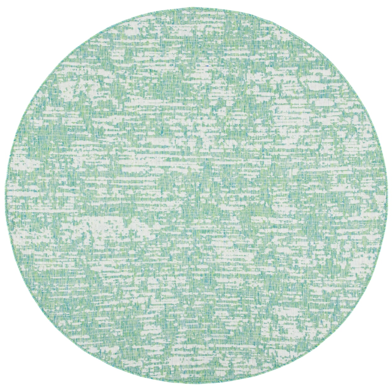 Ivory Elegance 79" Round Synthetic Indoor/Outdoor Area Rug