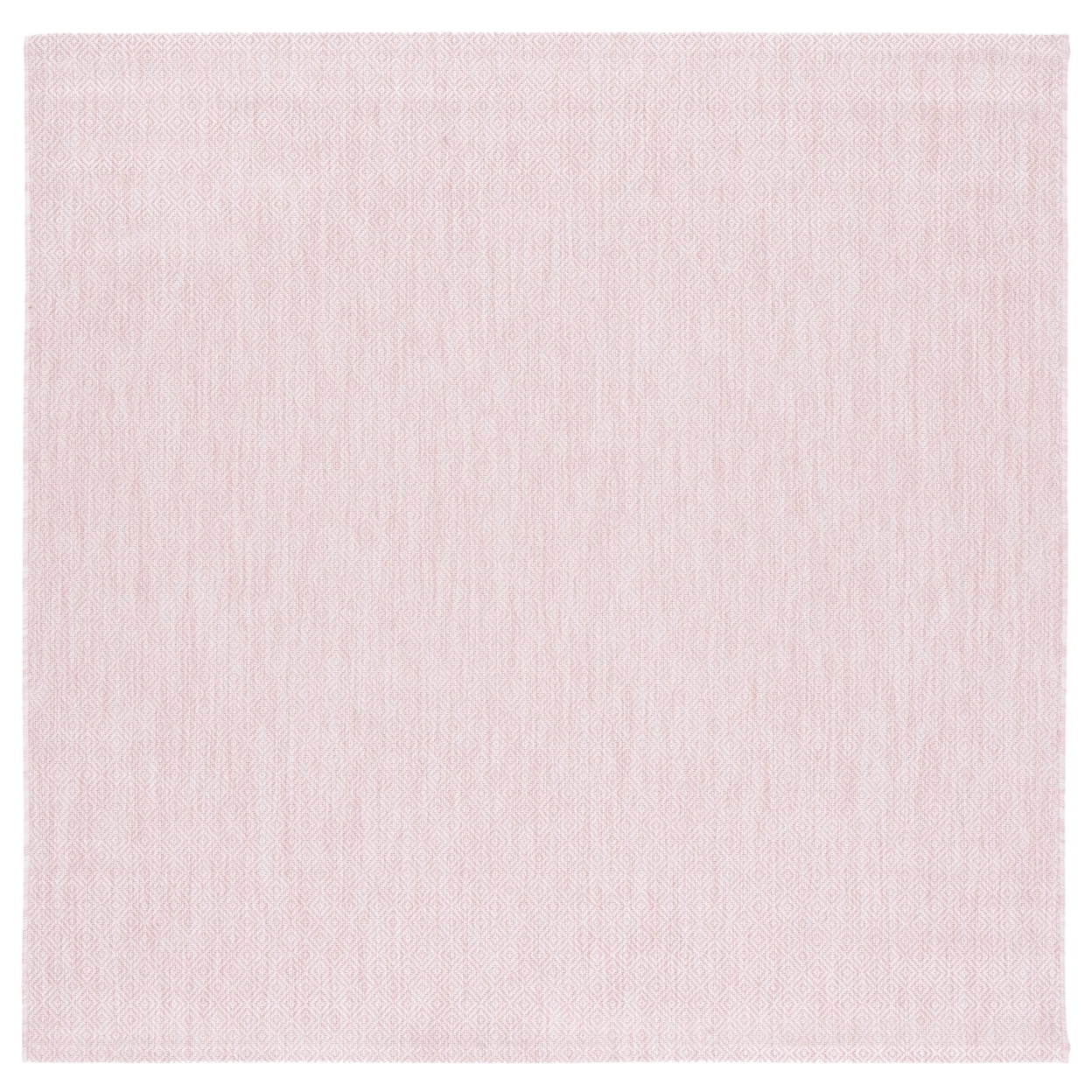 Soft Pink Square Non-slip Synthetic Indoor/Outdoor Rug
