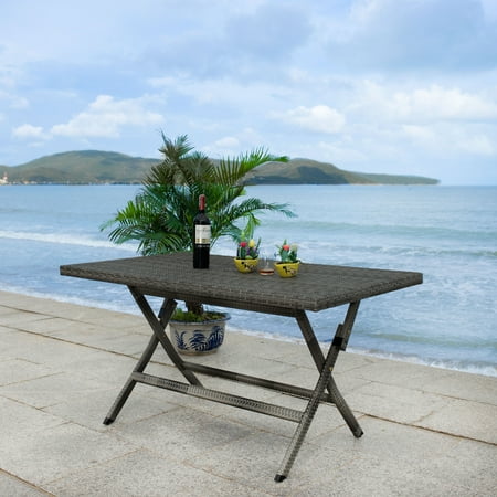 SAFAVIEH Outdoor Collection Akita Folding Table Grey