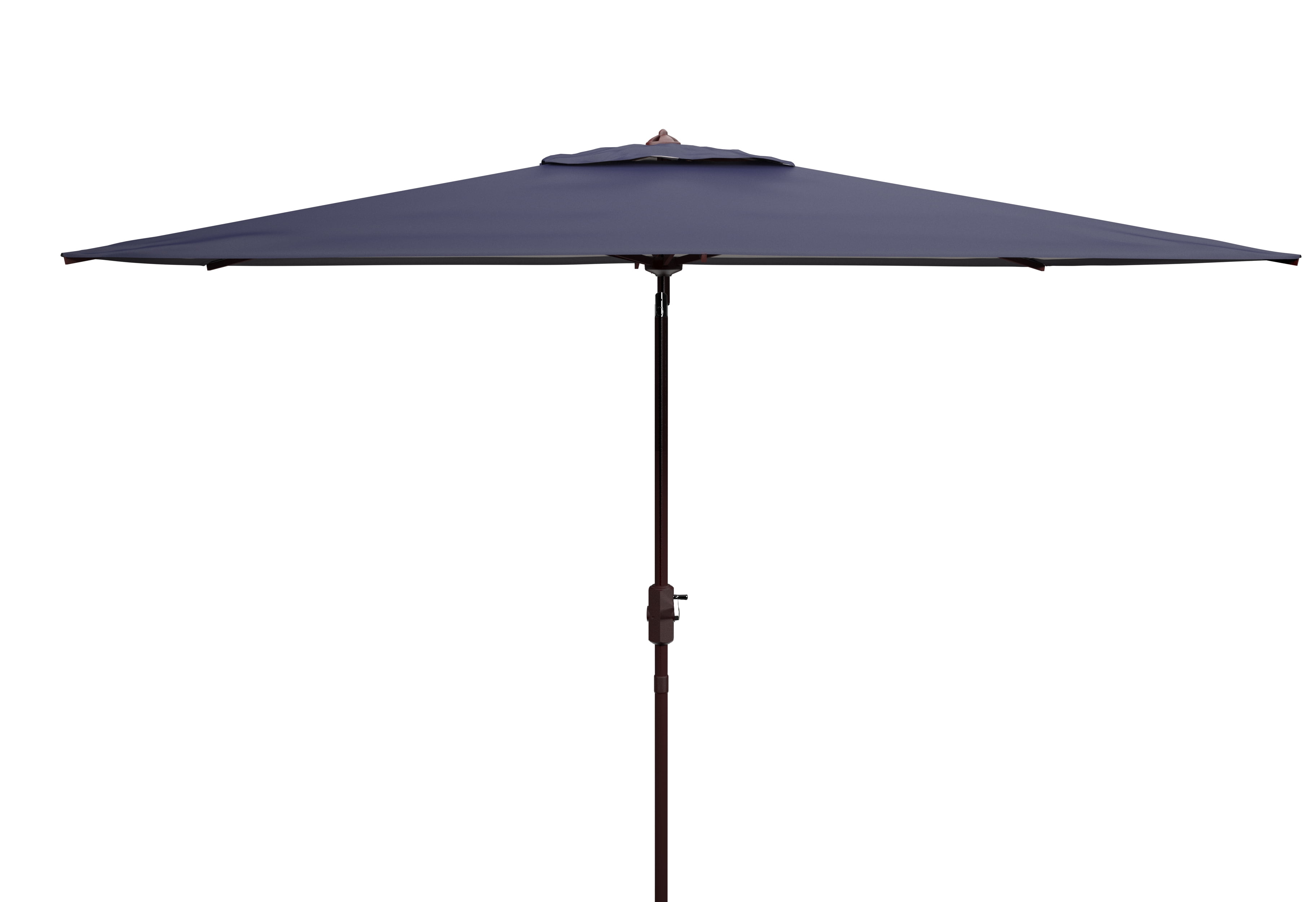 SAFAVIEH Outdoor Collection Athens 6.5 x 10-Foot Rectangle Umbrella Navy/White