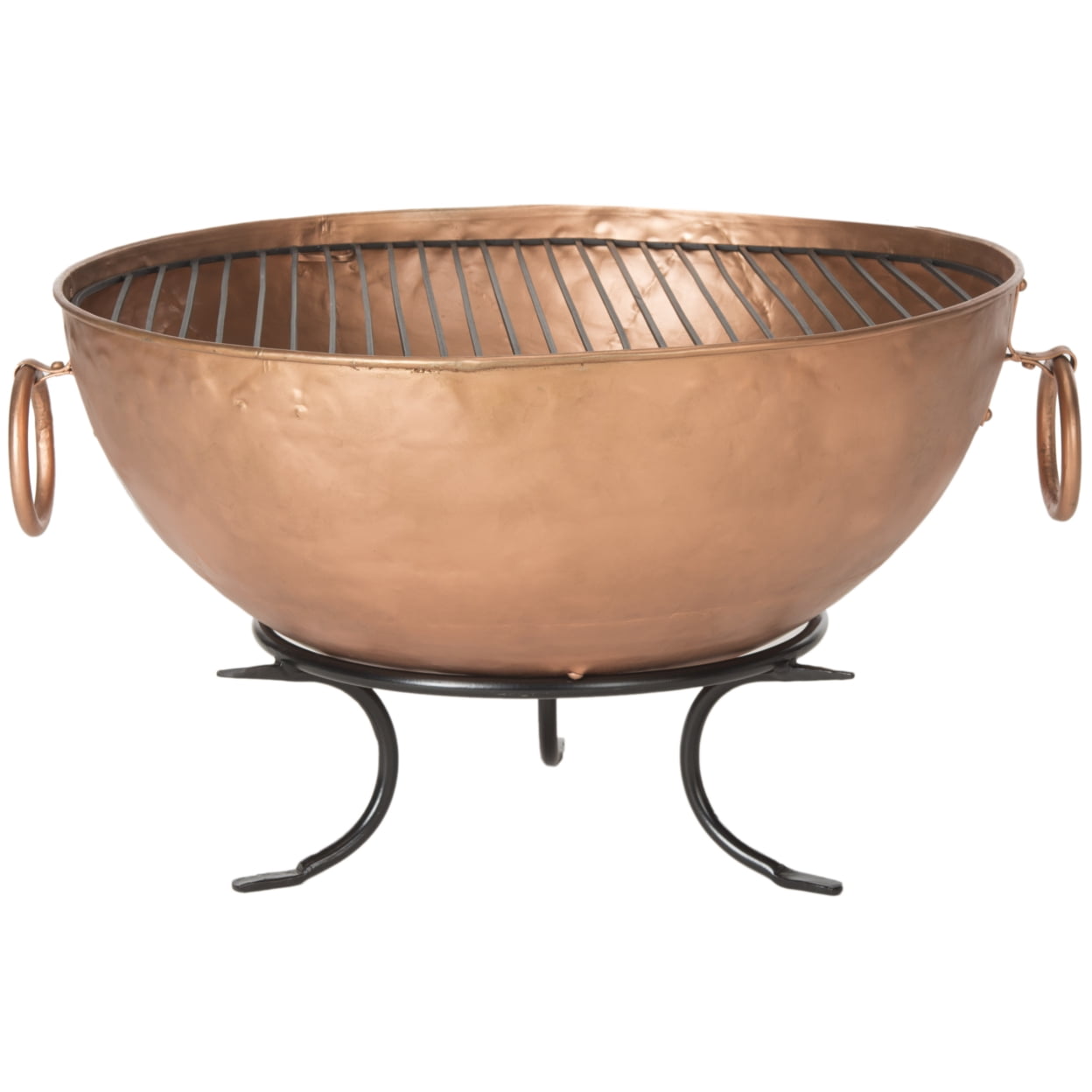 Bangkok 32'' Copper and Black Iron Fire Pit