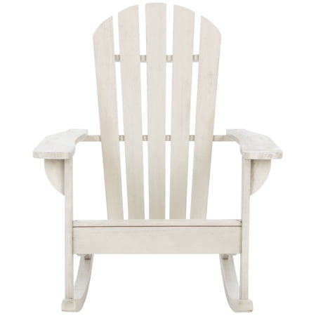 SAFAVIEH Outdoor Collection Brizio Adirondack Rocking Chair White