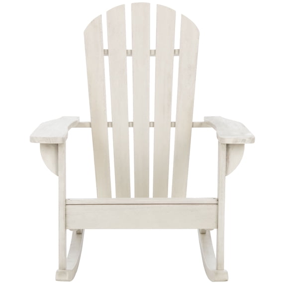 SAFAVIEH Outdoor Collection Brizio Adirondack Rocking Chair White