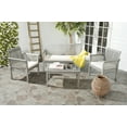 thumbnail image 1 of SAFAVIEH Outdoor Collection Carson 4-Piece Patio Set Grey Wash/Beige, 1 of 4