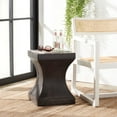 thumbnail image 1 of SAFAVIEH Outdoor Collection Curby Concrete Accent Stool Black, 1 of 7
