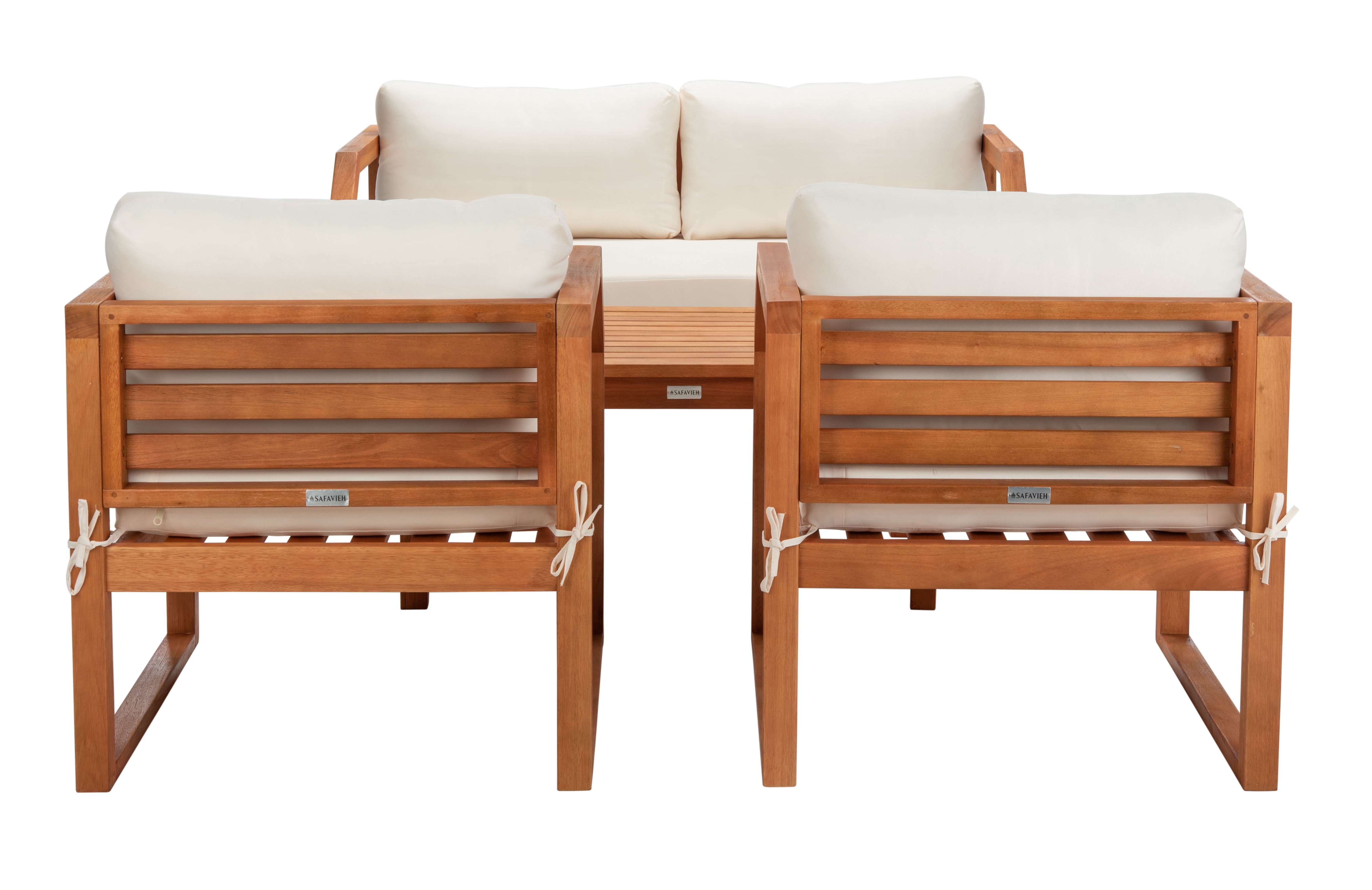 Safavieh Dren Outdoor Patio 4 Pc Conversation Set - Natural
