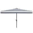 thumbnail image 1 of SAFAVIEH Outdoor Collection Elsa Line 6.5 x 10-Foot Rectangle Umbrella Navy/White, 1 of 6