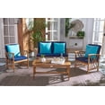 thumbnail image 1 of SAFAVIEH Outdoor Collection Fontana 4-Piece Patio Set Natural/Navy, 1 of 13