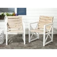 thumbnail image 1 of SAFAVIEH Outdoor Collection Irina Arm Chair White/Oak, 1 of 7