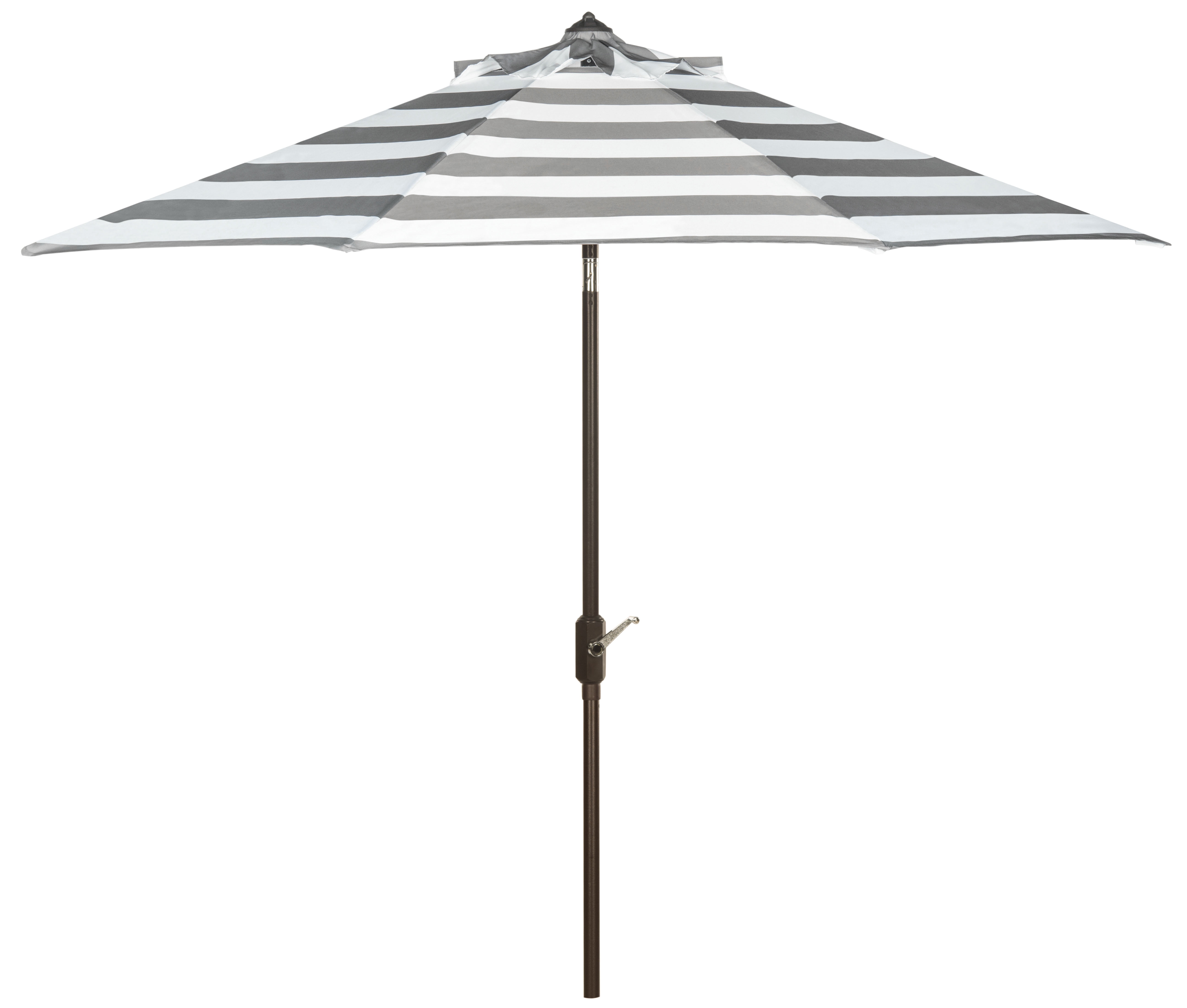 SAFAVIEH Outdoor Collection Iris Fashion Line 11-Foot Round Umbrella Grey/White