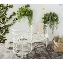 SAFAVIEH Outdoor Collection Lara Kissing Bench Antique White
