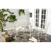 SAFAVIEH Outdoor Collection Leah 4-Piece Set Antique White