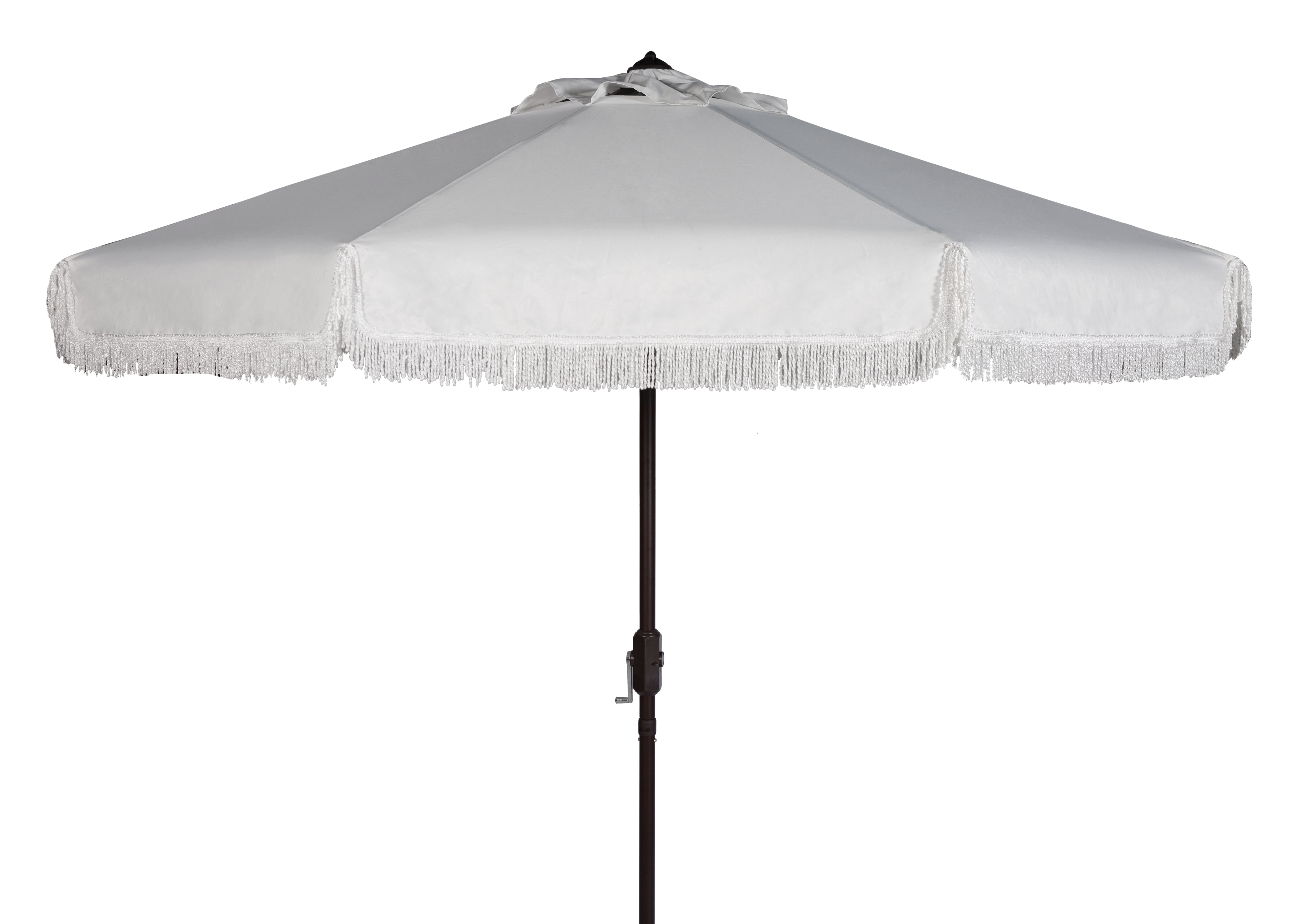 Safavieh PAT8008A Collection Milan Fringe 98.82" White Solid Print Octagon Tilting, UV Resistant