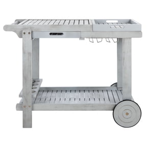 SAFAVIEH Outdoor Collection Orland Tea Trolley Grey