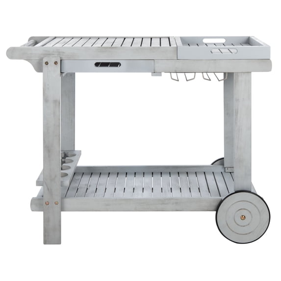 SAFAVIEH Outdoor Collection Orland Tea Trolley Grey