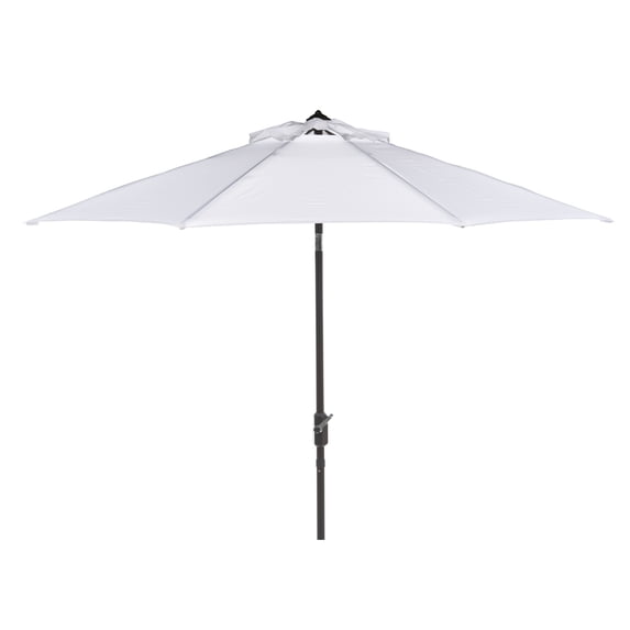 SAFAVIEH Outdoor Collection Ortega 9-Foot Tilt Crank Umbrella White