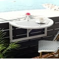 thumbnail image 1 of SAFAVIEH Outdoor Collection Owens Balcony Hanging Half Table Grey Wash, 1 of 9