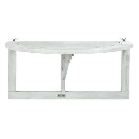 SAFAVIEH Outdoor Collection Owens Balcony Hanging Half Table Grey Wash