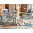 thumbnail image 1 of SAFAVIEH Outdoor Collection Pate 3-Piece Bar Table Bistro Set Grey/Beige/ Navy, 1 of 3