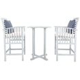 thumbnail image 1 of SAFAVIEH Outdoor Collection Pate 3-Piece Bar Table Bistro Set Grey/Beige/ Navy, 1 of 7