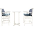 thumbnail image 1 of SAFAVIEH Outdoor Collection Pate 3-Piece Bar Table Bistro Set White/Navy/ Navy, 1 of 7