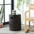 thumbnail image 1 of SAFAVIEH Outdoor Collection Trunk Concrete Accent Stool Black, 1 of 8