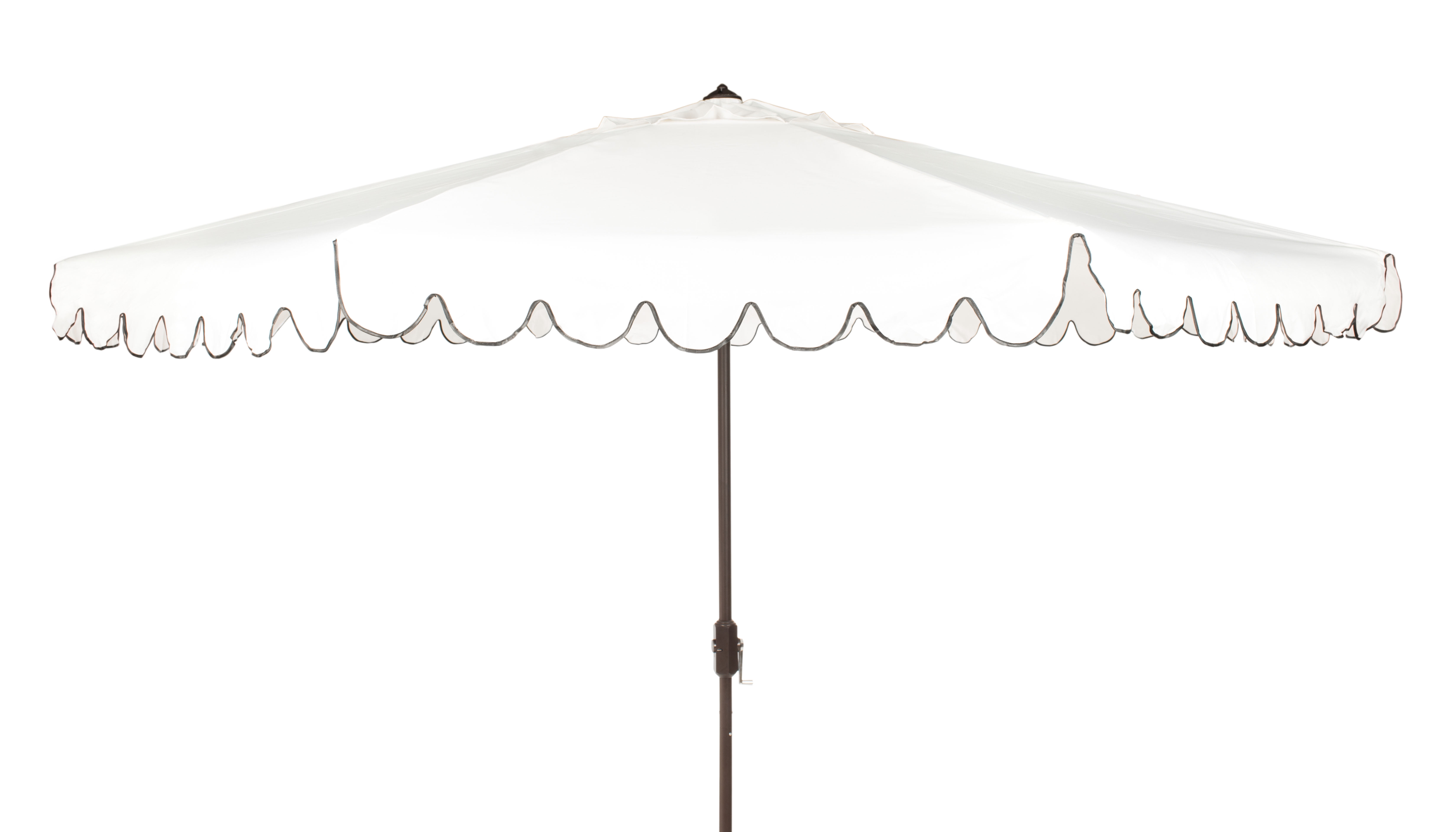 Venice 11-Foot White and Black Aluminum Patio Umbrella